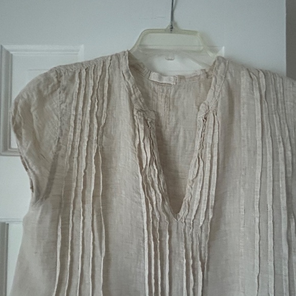 CP Shades 100% linen tunic/beach cover up size medium in color Flax - Picture 3 of 6